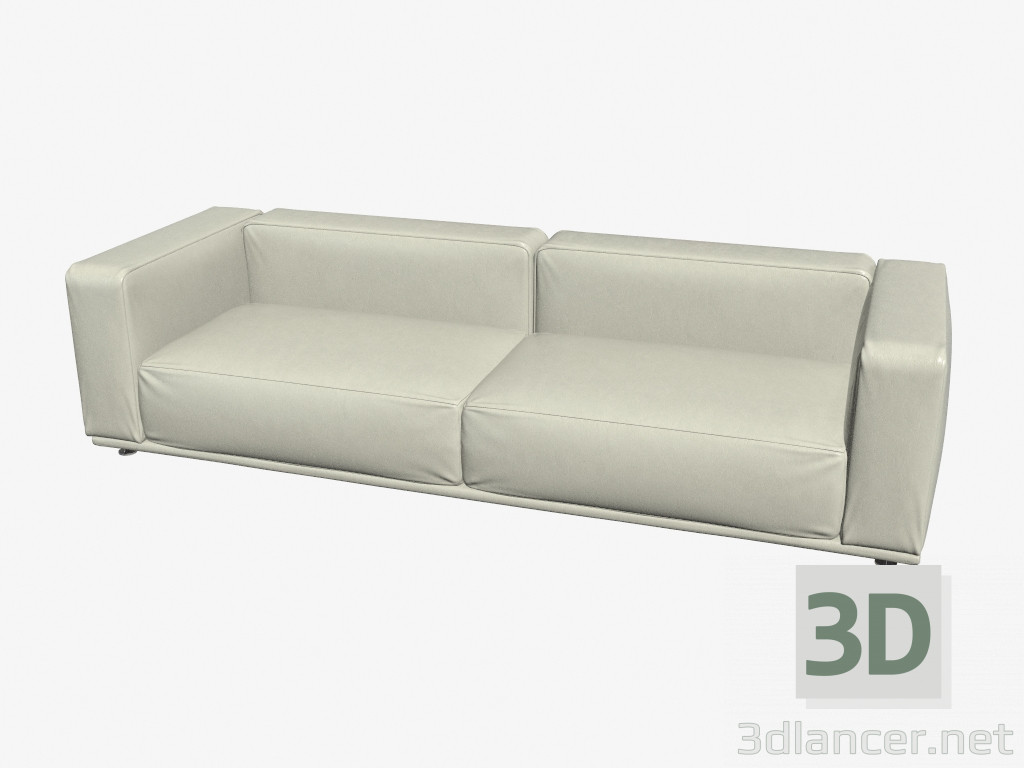 3 डी मॉडल सोफा सीधे ट्रिपल बेवर्ली - पूर्वावलोकन