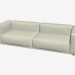 3D Modell Sofa geraden triple Beverly - Vorschau