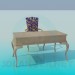 modèle 3D Bureau avec une chaise de style baroque - preview