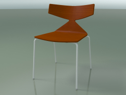 Stackable chair 3701 (4 metal legs, Orange, V12)