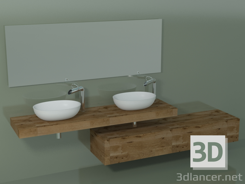 modèle 3D Système de décoration de salle de bain (D05) - preview