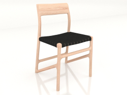Fawn chair with dark upholstery