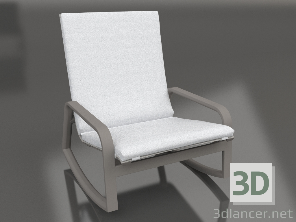 3d model Rocking chair (Quartz gray) - preview