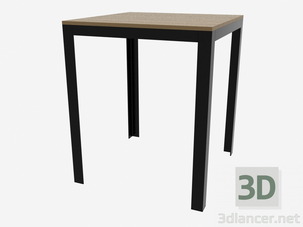modello 3D Tavolo da pranzo (63x63 scuro) - anteprima