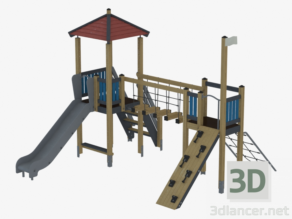 3d модель Детский игровой комплекс (К1211) – превью