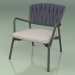 3d model Upholstered Chair 227 (Metal Smoke, Padded Belt Gray-Blue) - preview