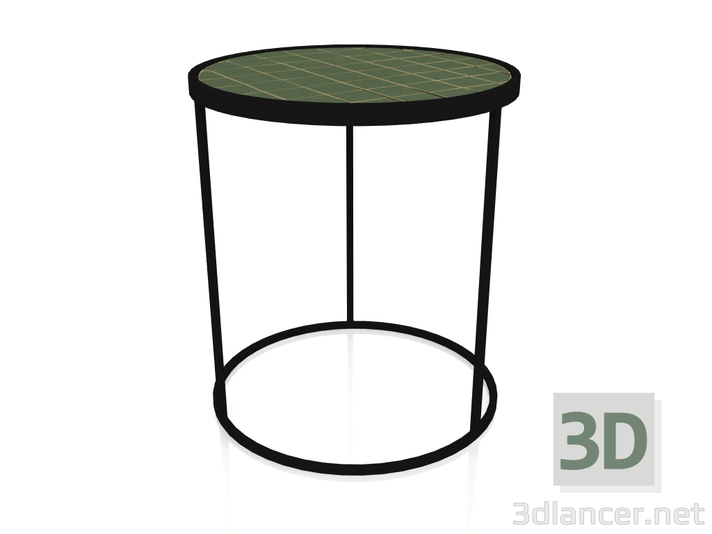 modèle 3D Table d'appoint vitrée (Vert) - preview