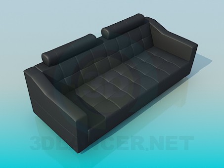 modèle 3D Sofa en cuir - preview