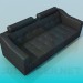 3D modeli Deri kanepe - önizleme