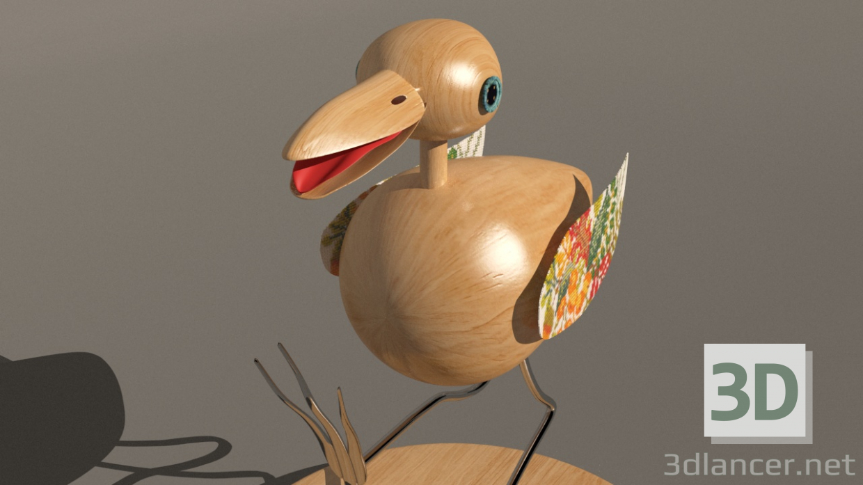 3D modeli kuş hatıra - önizleme