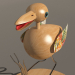 3d модель птах сувенір – превью