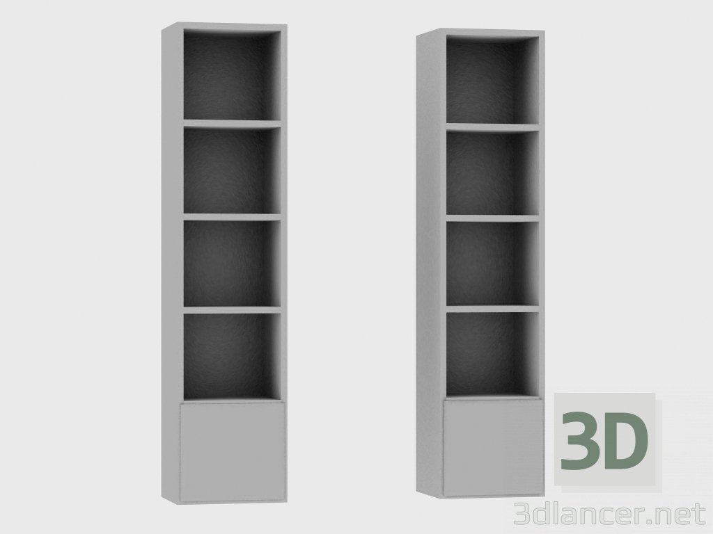3d model Elements of the modular system IANUS MIDDLE WITH BACK (L193) - preview