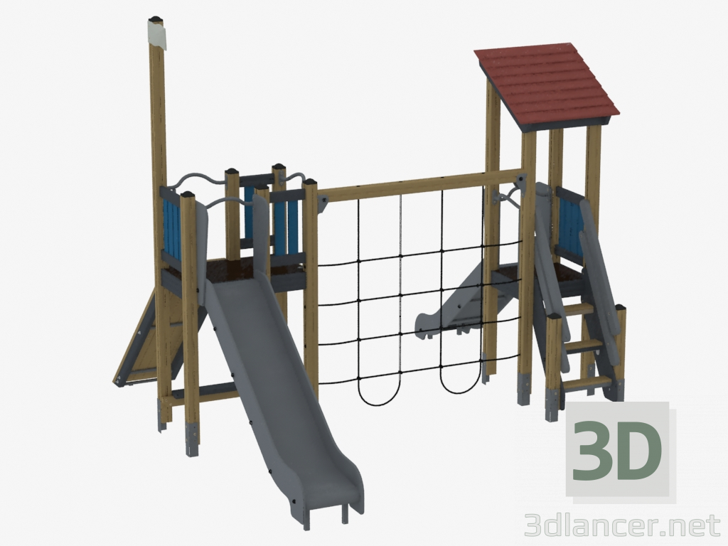 3d модель Детский игровой комплекс (К1212) – превью