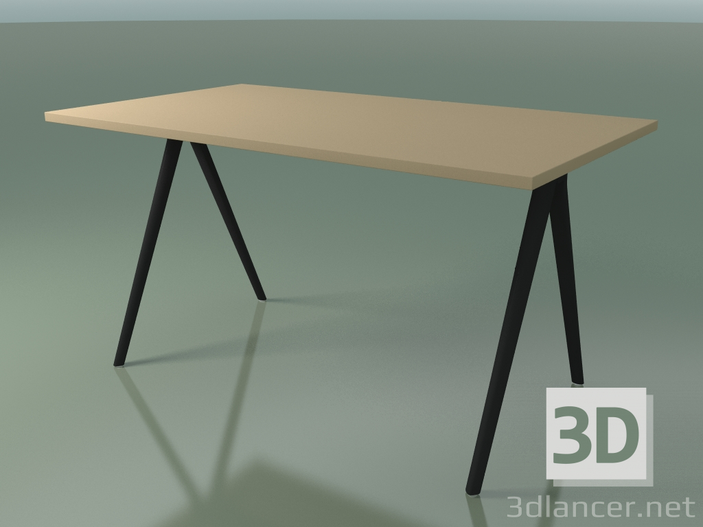 3D Modell Rechteckiger Tisch 5408 (H 74 - 79x139 cm, Laminat Fenix F03, V44) - Vorschau