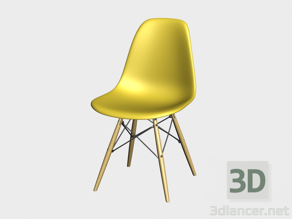 3D modeli Sandalye Eames Plastik Yan Koltuk DSW - önizleme