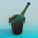 3d model Champagne in an ice vedertse - preview
