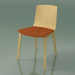modello 3D Sedia 3978 (4 gambe in legno, con cuscino sul sedile, betulla naturale) - anteprima