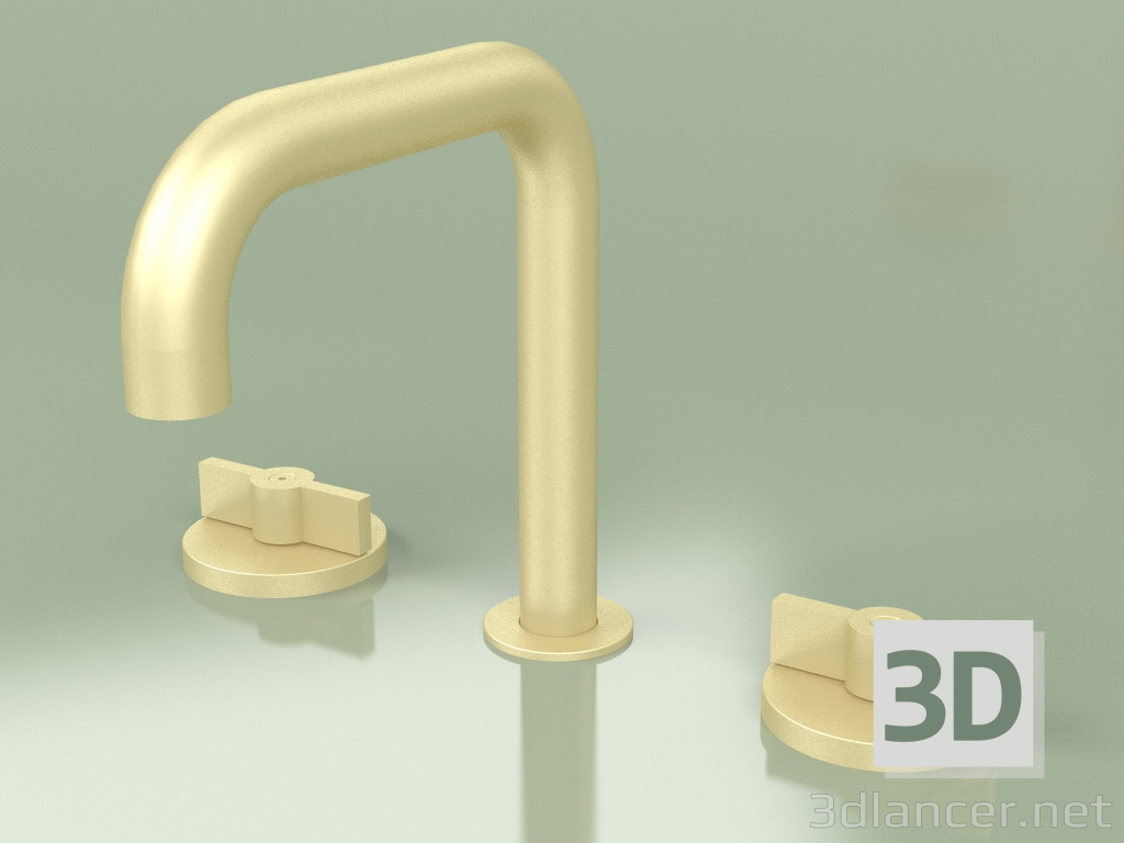 3d model Three-hole mixer with swivel spout (19 31 V, OC) - preview