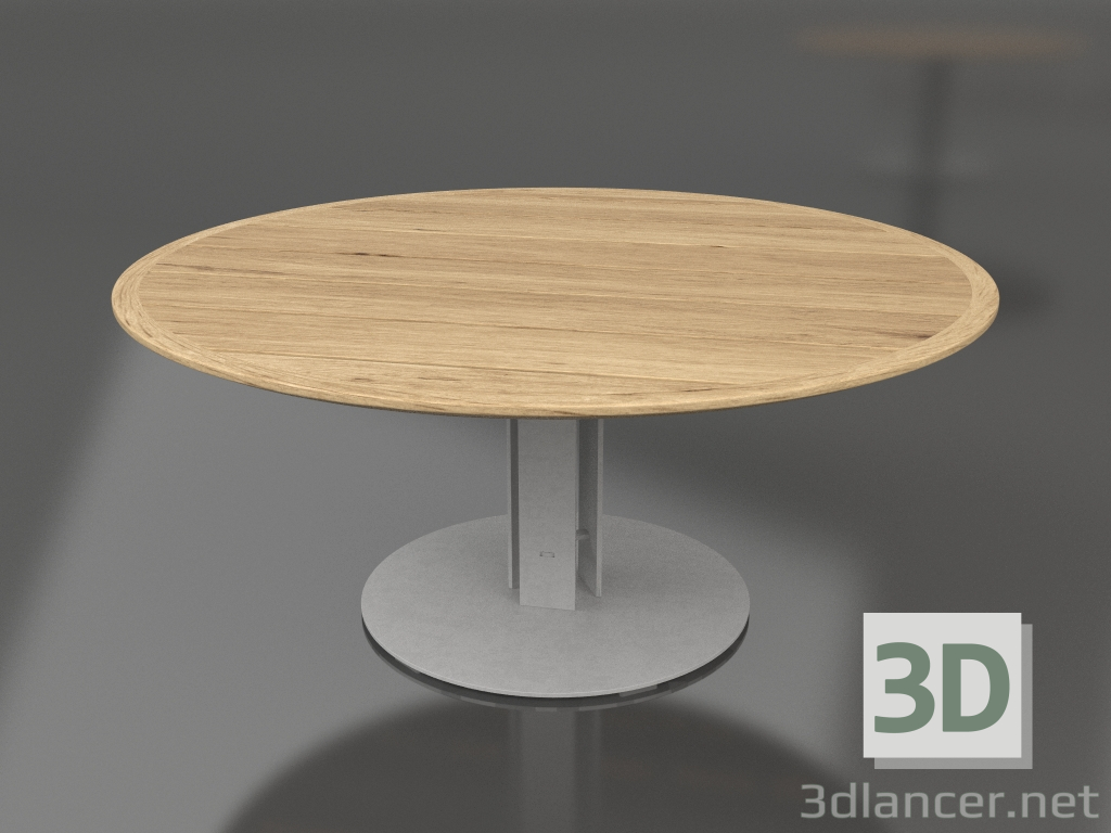 modello 3D Tavolo da pranzo Ø170 (Grigio agata, legno Iroko) - anteprima