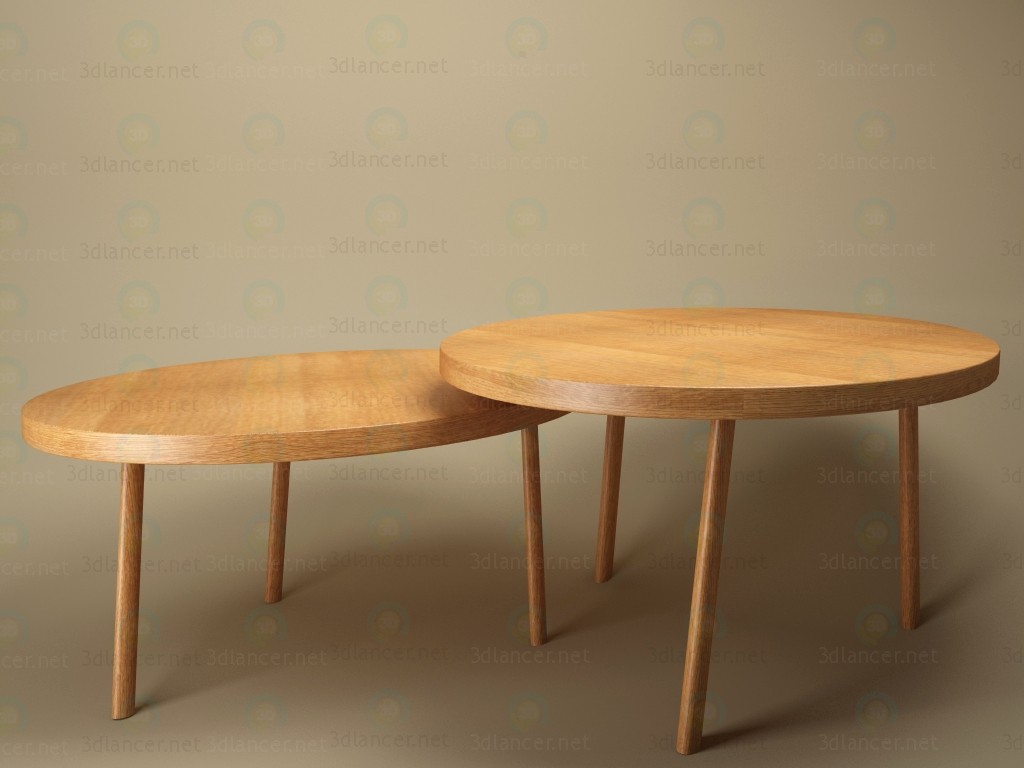 3d model Table double - preview