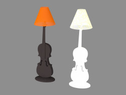 Lámpara de mesa en forma de violín
