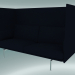 3d model Double sofa with high back Outline (Vidar 554, Polished Aluminum) - preview