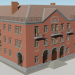 modello 3D di Edificio ad angolo a tre piani 1-254-9 comprare - rendering