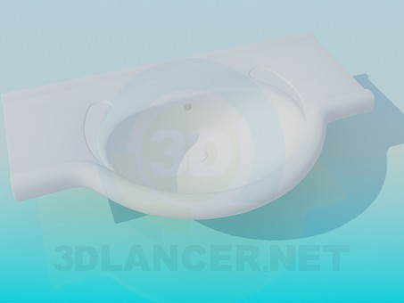 3D Modell Waschtisch mit ornament - Vorschau