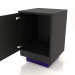 Modelo 3d Mesa de cabeceira (aberta) TM 04 (400x400x600, madeira preta) - preview