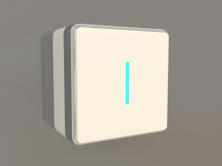 Interruptor de tecla única com luz de fundo (marfim)