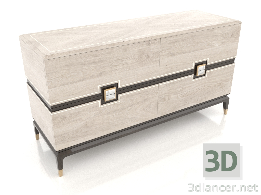 modèle 3D Buffet (4 tiroirs) - preview