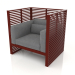 3d model Normando lounge chair with a high back (Wine red) - preview