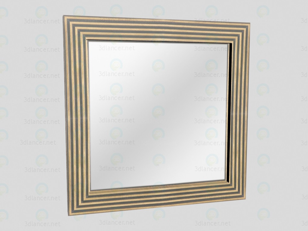 Modelo 3d Espelho de ouro - preview