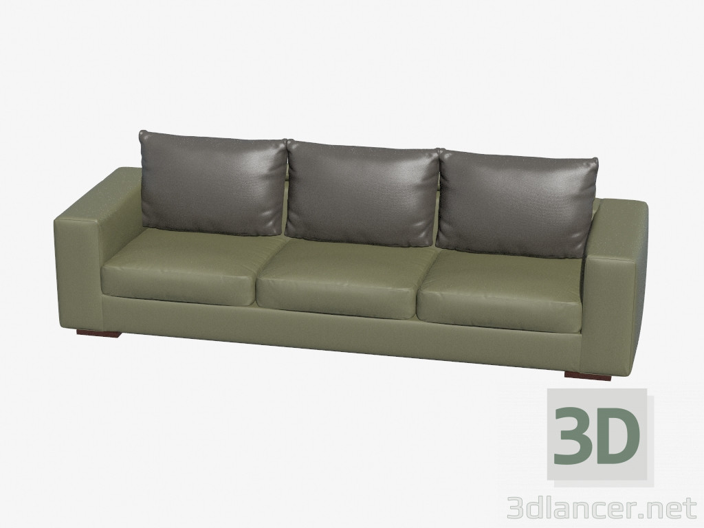 3d model Diwan straight three-seater Cambridge - preview