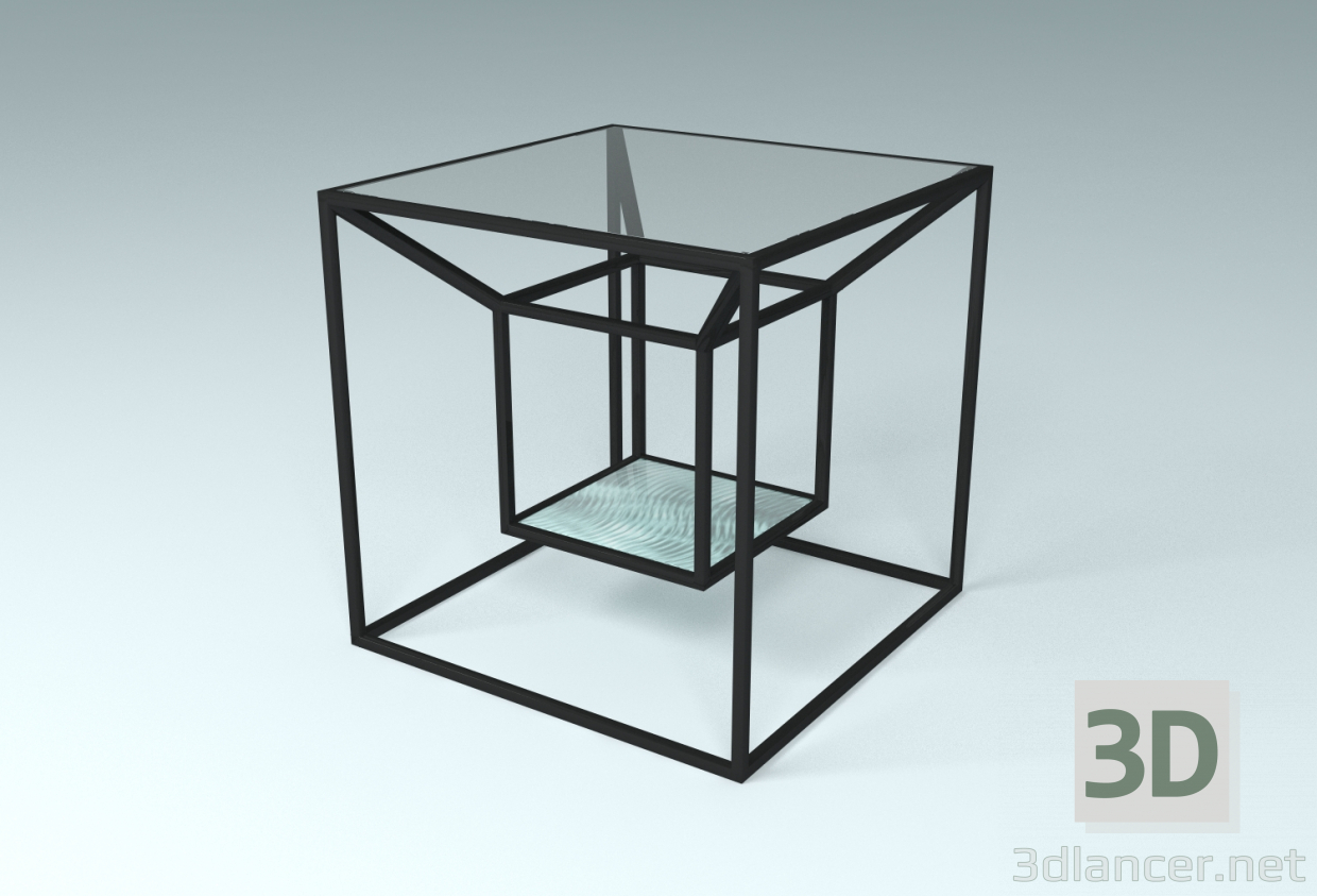 3 डी स्क्वायर कॉफी टेबल मॉडल खरीद - रेंडर