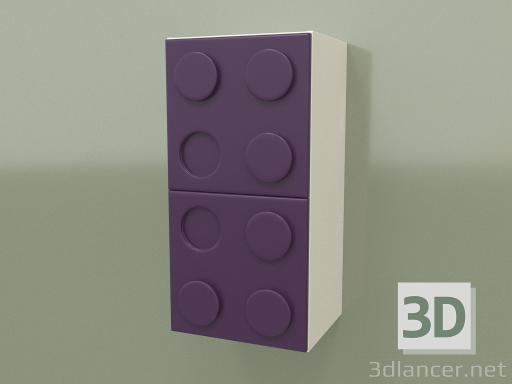 modello 3D Mensola verticale a parete (Ametist) - anteprima