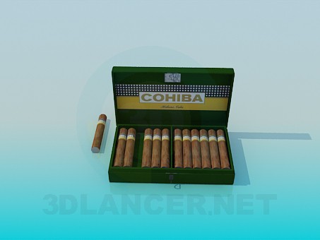 modello 3D Cohiba sigari - anteprima