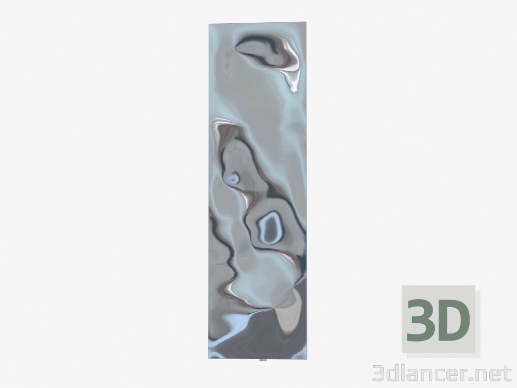 3D Modell Dekorative Heizkörper Edelstahl Schlag - Vorschau
