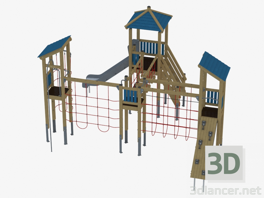 3d модель Дитячий ігровий комплекс (К1404) – превью
