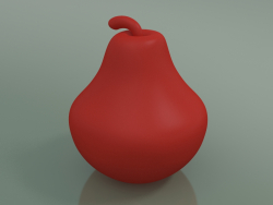 Sculpture Ceramics Pear (H 28cm, RAL 3028 Pure Red)