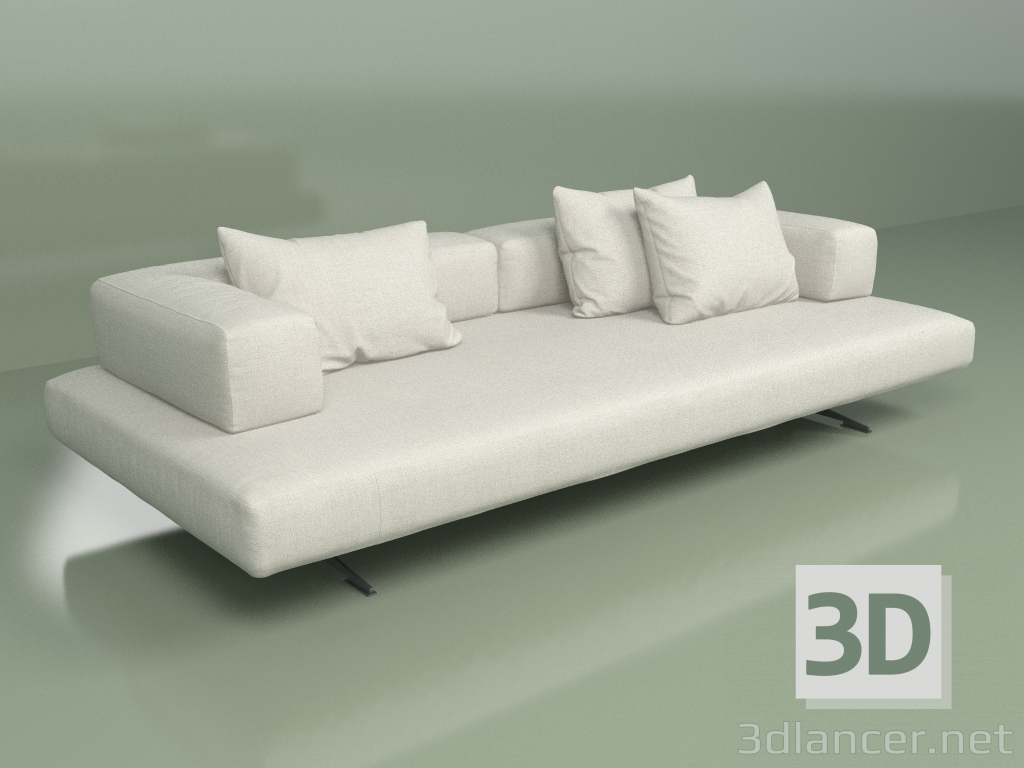 3D Modell Sofa mit großer Basis - Vorschau