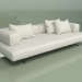 3D Modell Sofa mit großer Basis - Vorschau