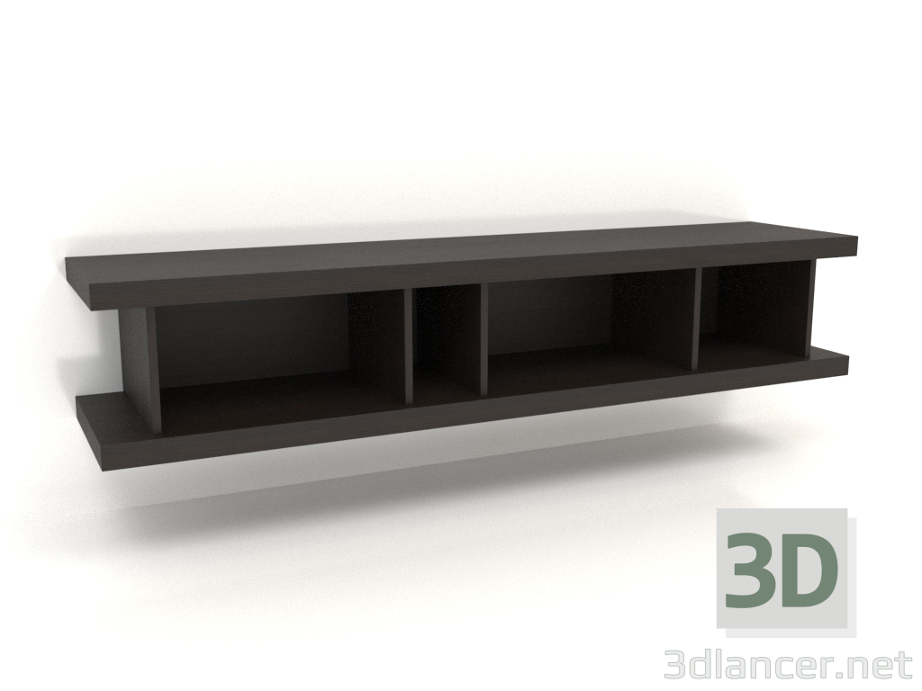 3d model Mueble de pared TM 13 (1800x400x350, madera marrón oscuro) - vista previa