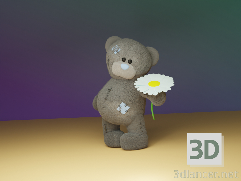 3d Teddy bear model buy - render