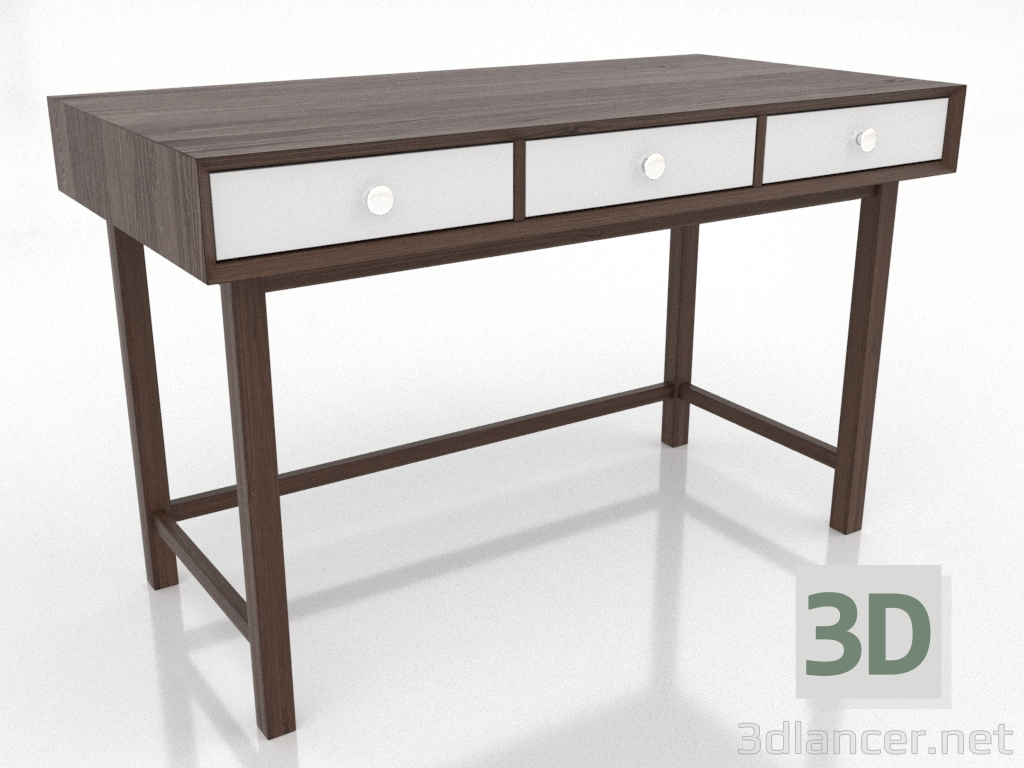 3D Modell Schreibtisch 2 1200 X 600 mm (Nussbaum dunkel) - Vorschau 3D Modell Schreibtisch 2 1200 X 600 mm (Nussbaum dunkel) - Vorschau