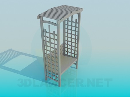 modello 3D Panca da giardino - anteprima