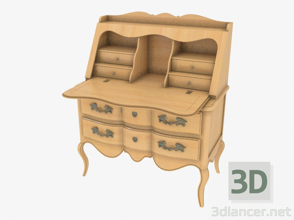 modèle 3D Bureau classique 104 - preview