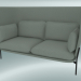 3D Modell Sofa Sofa (LN6, 90 x 180 H 115 cm, warme schwarze Beine, Sunniva 2 717) - Vorschau