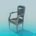 3d модель М'який стілець з підлокітниками – превью
