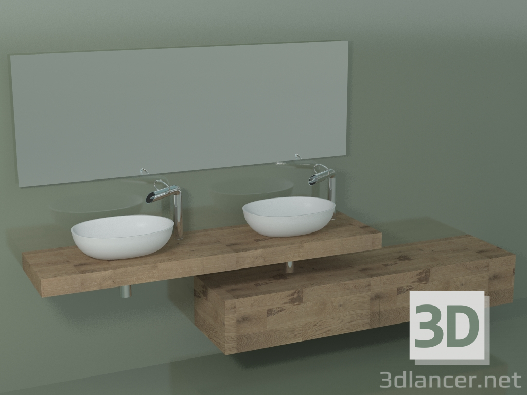 3 डी मॉडल बाथरूम सजावट प्रणाली (D13) - पूर्वावलोकन